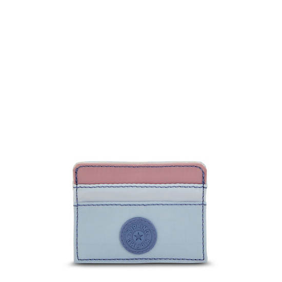 Kipling Cardy Card Holder Bags Light Blue Pink Block | CA 2054BE